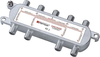 Делител за антена Opticum 8-WAY HQ, 1x8, 5–2400 MHz, метален