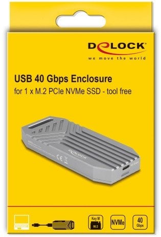 Заштитна кутија DeLOCK Case 42033, за електронски додатоци, пластична, црна