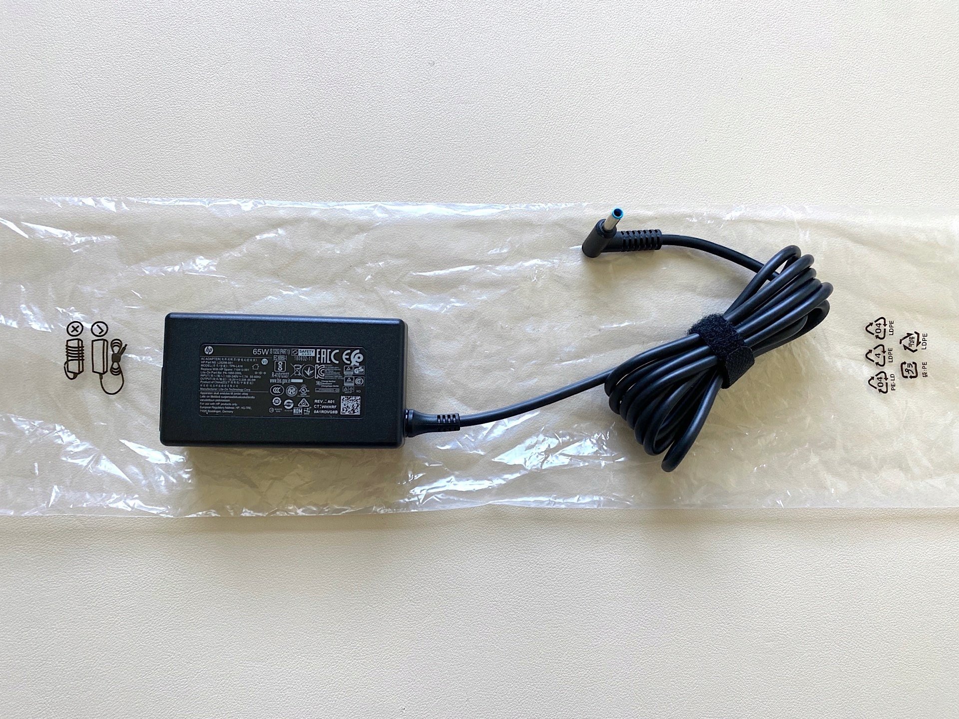 Karikues për laptop HP AC Adapter 65W Npfc Smart 3P, origjinal, i zi