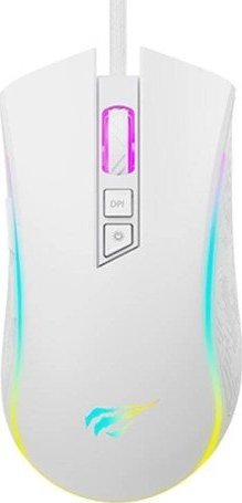 Maus gaming Havit MS1034, me kabllo, 7 taste, RGB, i bardhë