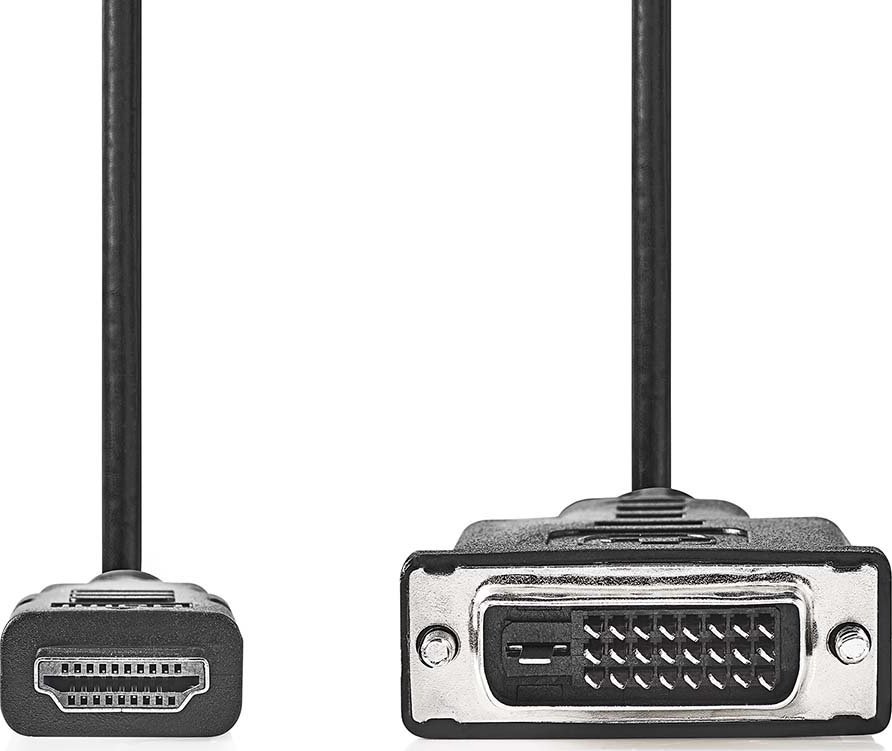 Kabllo HDMI në DVI Nedis CCGL34800BK20, 2m, Full HD 1080p, e zezë