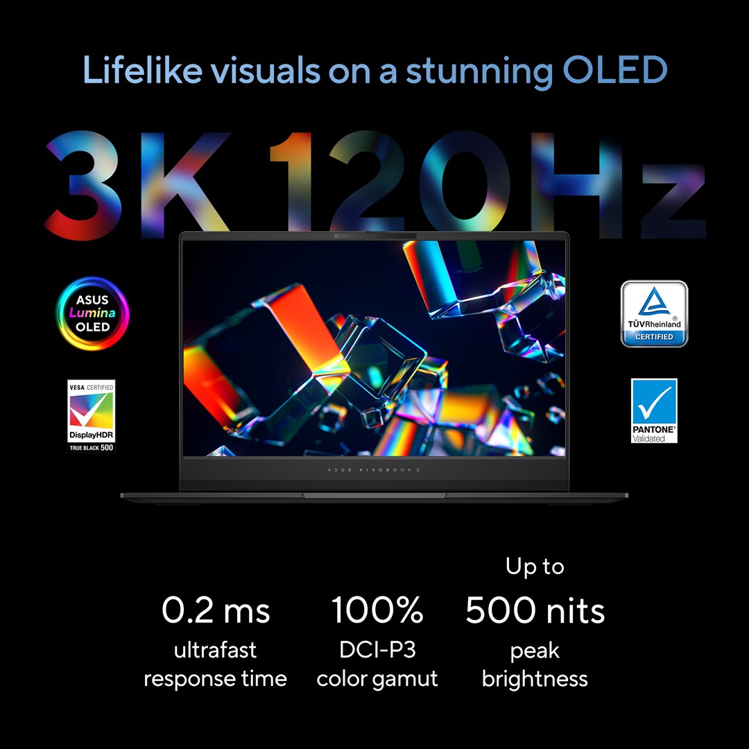 Laptop ASUS Vivobook S, 15.6", Intel 185H, 32 GB RAM, 1 TB SSD, i zi