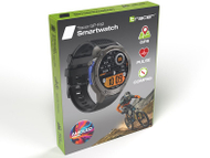 Smartwatch Tracer GP-Fit2, 1.43", rezistent ndaj ujit, dy rripa, i zi dhe blu navy