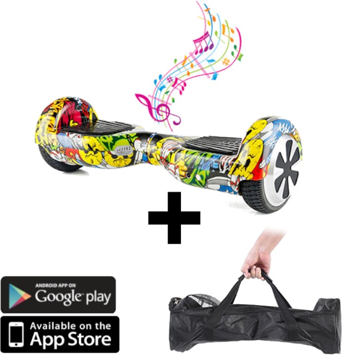 Hoverboard Eljet Standard Graffiti APP, shumëngjyrësh