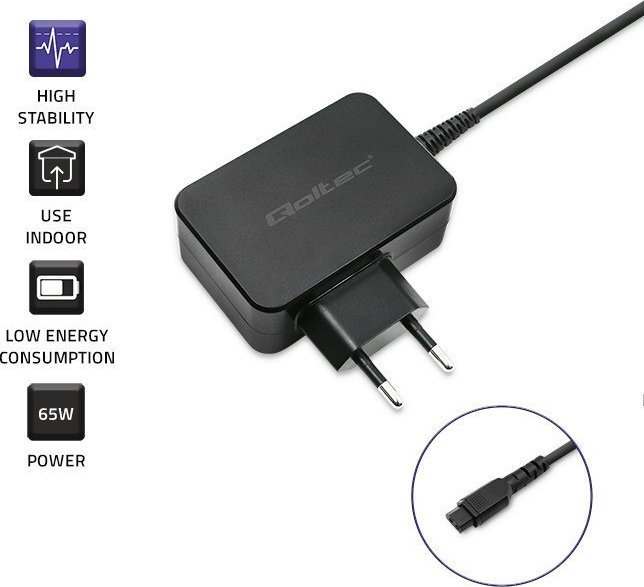Karikues universal Qoltec 52414, 65W, 10 konektorë