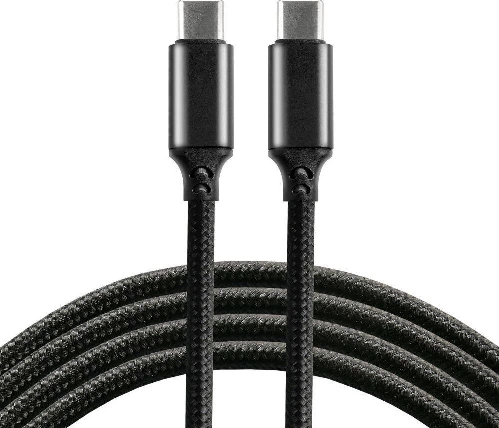 Kабел USB EverActive CBB-1PD5, USB-C во USB-C, 1 m, 100W, црн