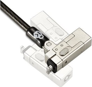 Bravë sigurie për laptop Kensington Slim NanoSaver 2.0, kabllo çelës, argjendtë