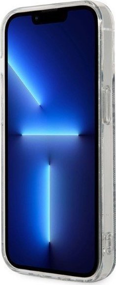 Сет додатоци Guess GUBPP14LH4EACSB за ајфон 14 Про, цврста заштитна маска Мегсејф, безжичен полнач, сина