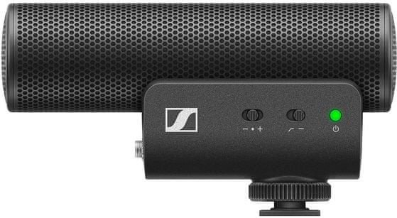 Mikrofon shotgun Sennheiser MKE 400, super kardioid, për kamera