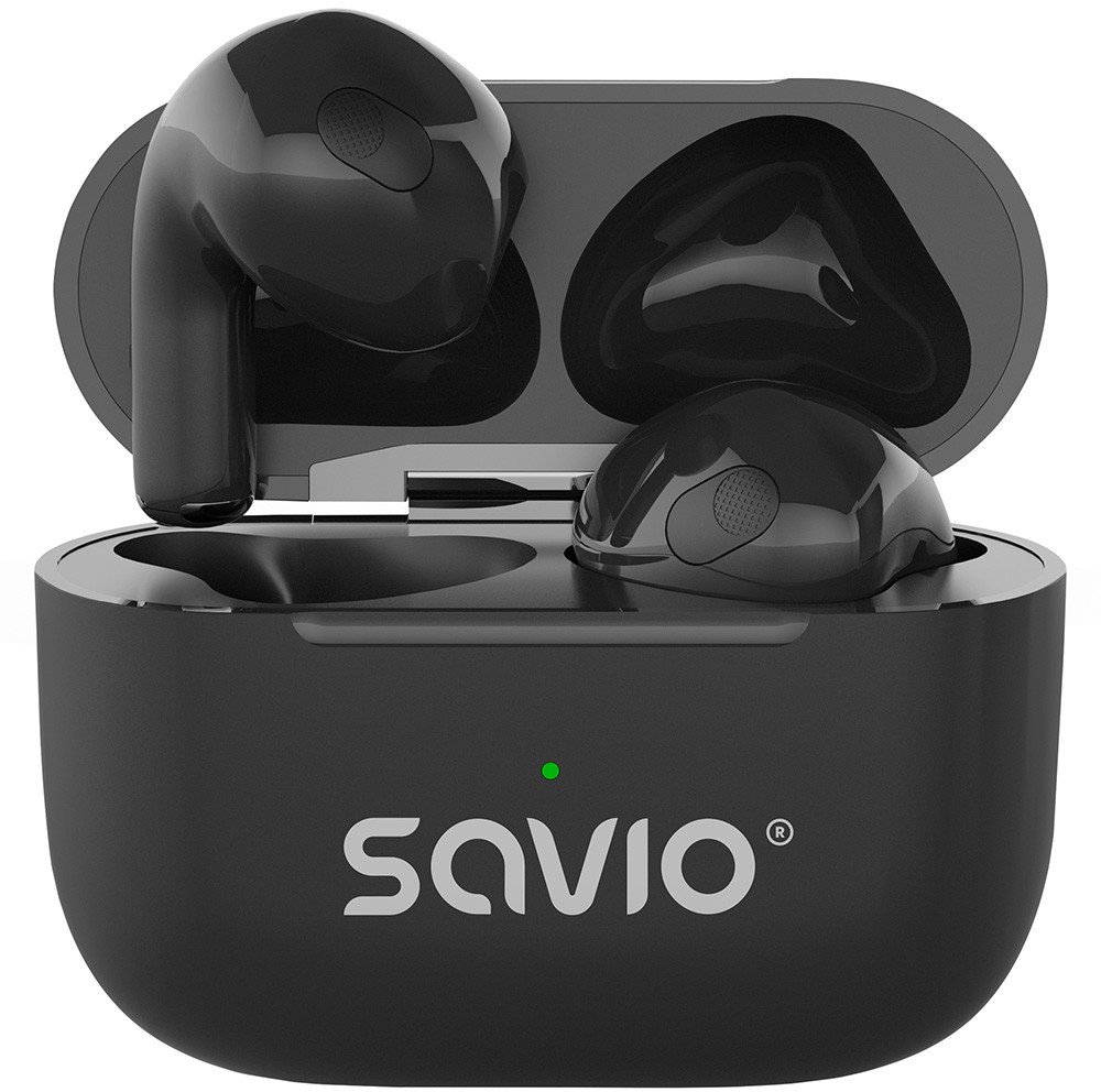 Kufje wireless Savio TWS-02 PRO, Bluetooth 5.4, IPX2, të zeza