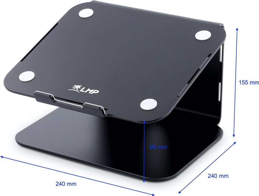 Qëndrim laptopi LMP ProStand, për 12" deri 17", alumini i argjendtë