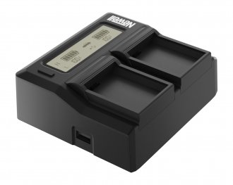 Karikues baterie Newell DC LCD Dual Channel për Canon BP A30 A60 A90, me ekran LCD, port USB, i zi