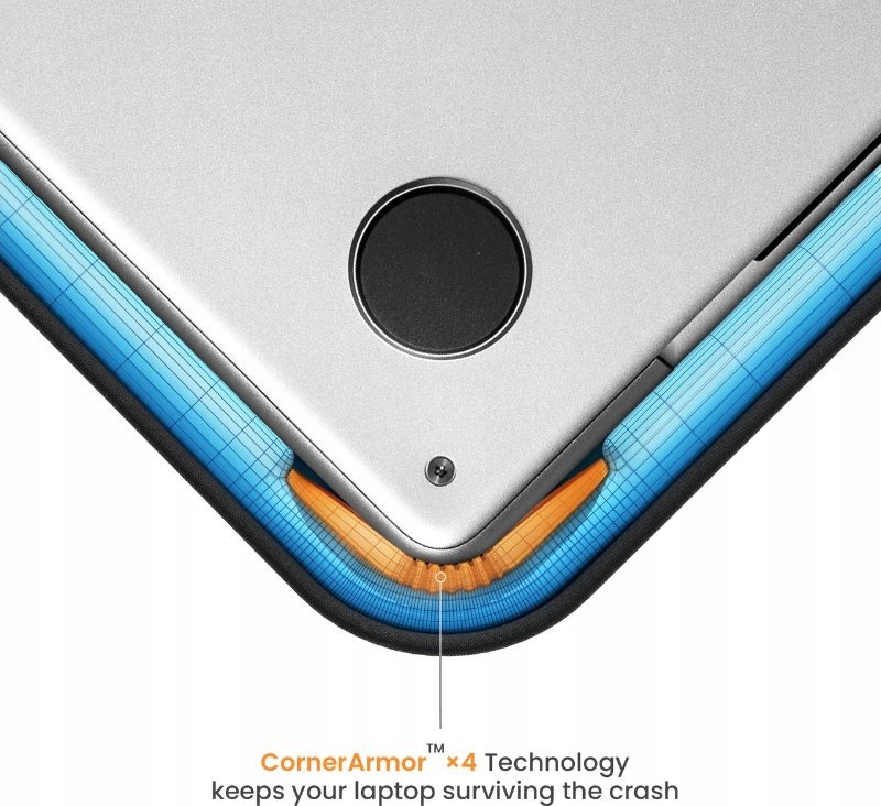 Навлака за лаптоп Tomtoc Defender A13, 16\", отпорна на удари, црна