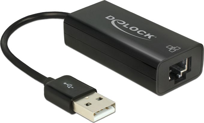 Adapter rrjeti DeLOCK 62595, USB 2.0 në Ethernet, 100 Mbit/s, i bardhë