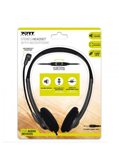 Kufje PORT Designs Stereo, të zeza