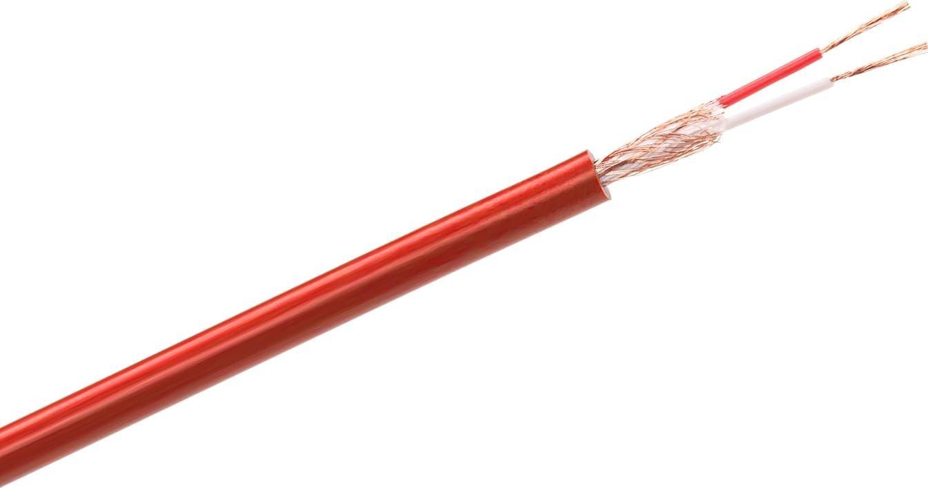 Kabllo stereo mikrofoni Azusa, 6mm, 100m, e kuqe