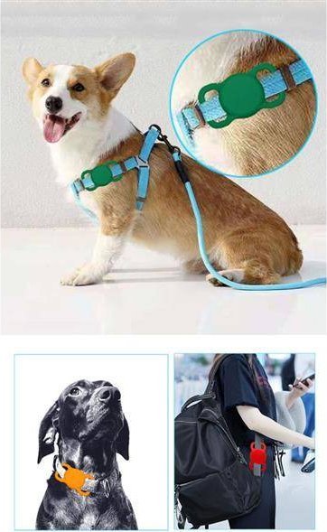 Mbajtëse për Apple AirTag Tech-Protect Smooth PET, silikon, e zezë