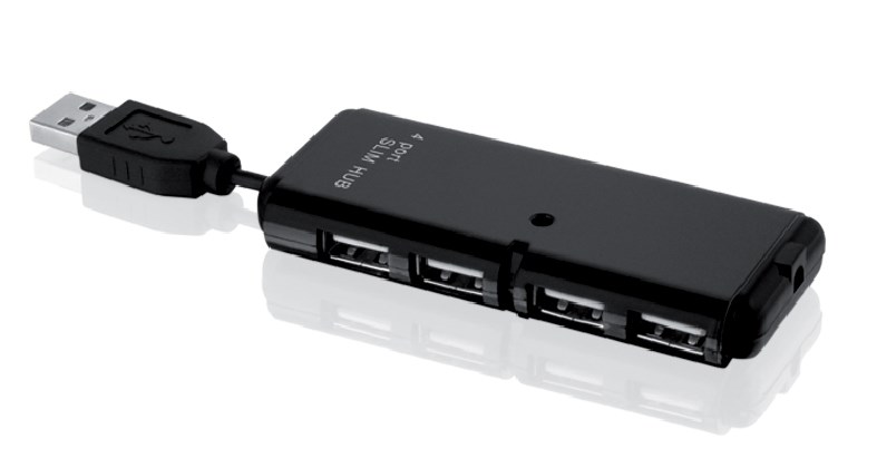 USB Hub iBOX IUHT008C, 4 porte USB 2.0, e zezë