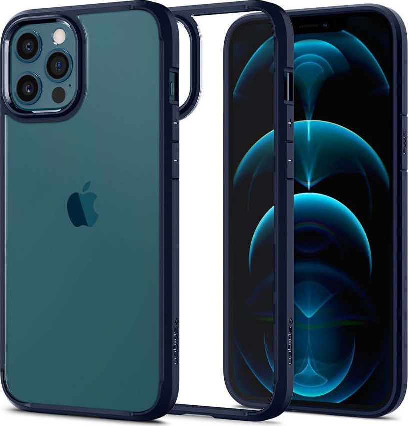 Mbrojtëse e pasme Spigen Ultra Hybrid për iPhone 12/12 PRO, e kaltër e mbyllët