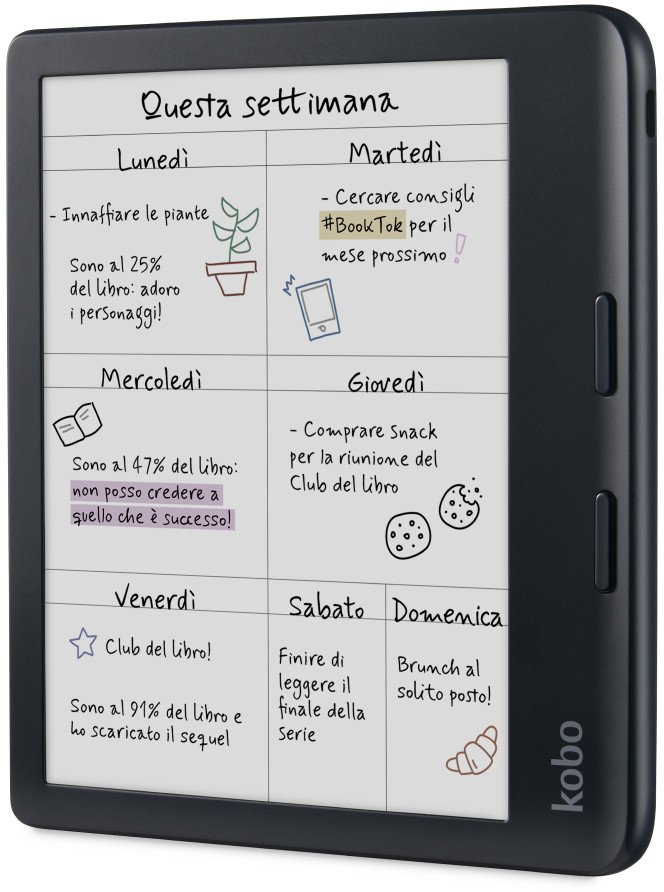 Lexues elektronik Kobo Libra Colour, bundle me Stylus 2, ekran me ngjyra, i zi