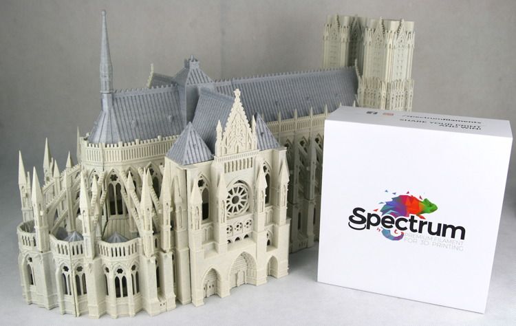 Filament 3D Spectrum PLA Special, 1.75mm, efekt guri, gri e errët