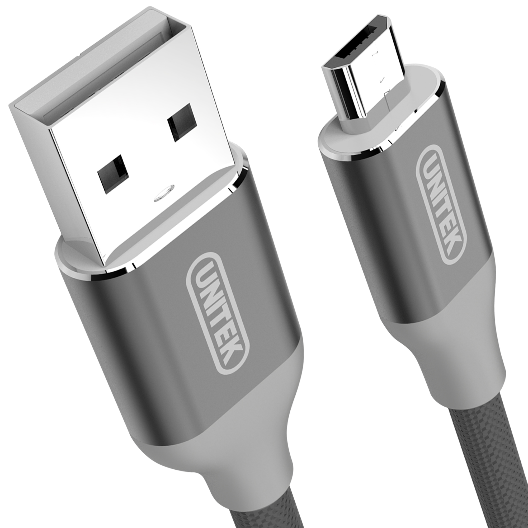 Kabllo USB Unitek Premium USB A cable -> microUSB (Y-C4026AGY), 1m, e hirtë
