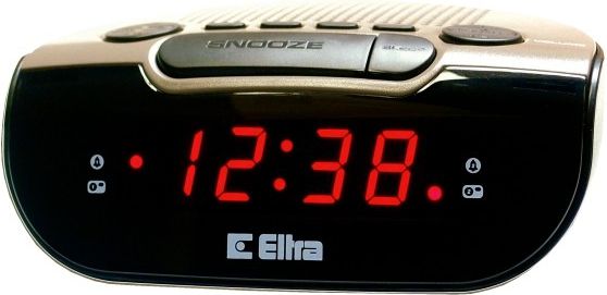 Радио часовник Елтра ZEBU 06PLL, дигитален, сиво-бел