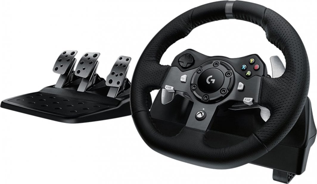 Set Logitech G920 Driving Force (timon + pedale + ndërrues i shpejtësisë)