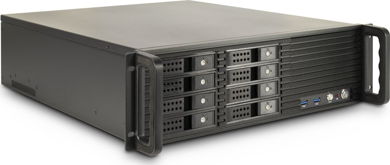 Kasa serverike rack Inter-Tech 3U-3508, format 3U, metal, e zezë