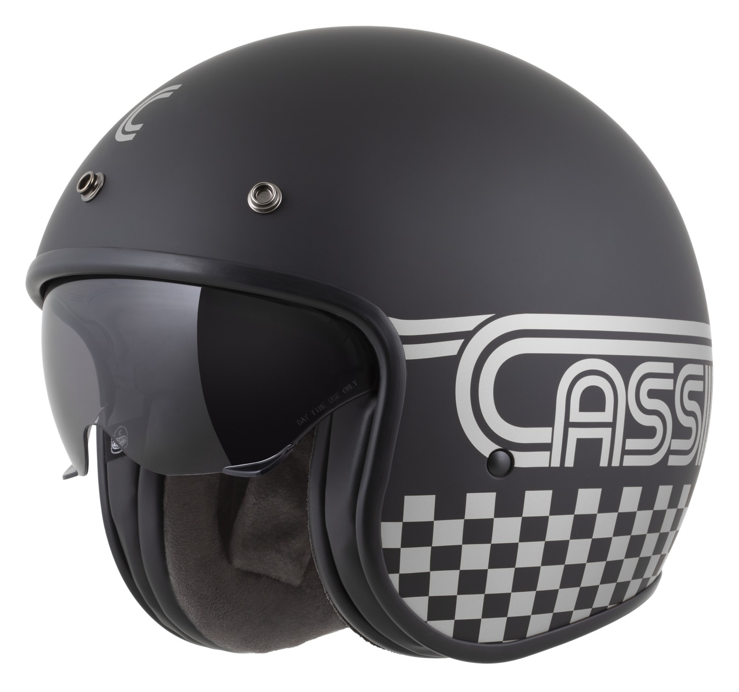 Kaska moto CASSIDA Oxygen 2.0 Rondo, e zezë matte argjendi