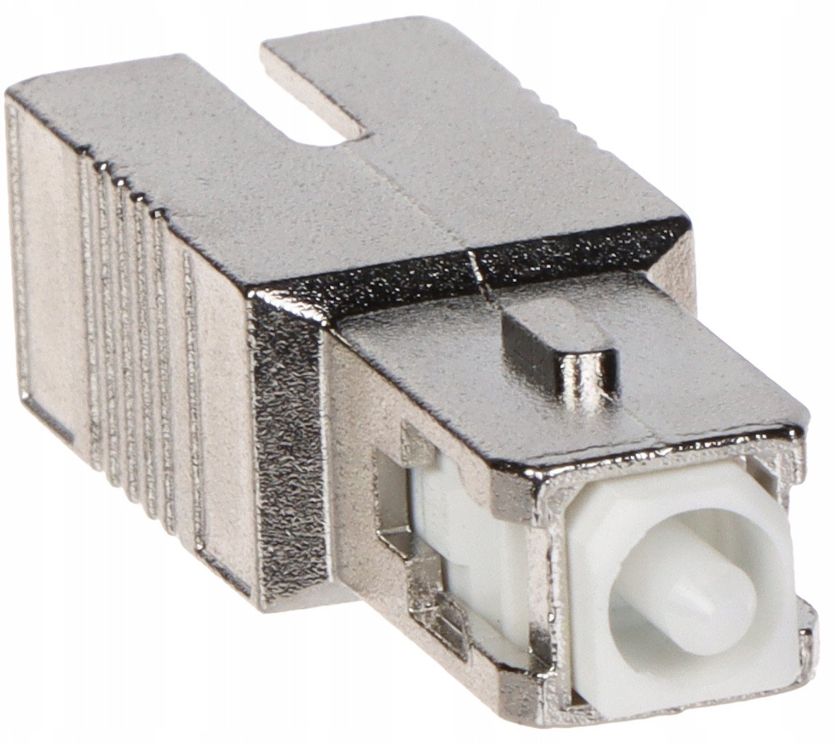 Adaptor fibër optike singlemode SC APC në SC, metalik, me ferrulë qeramike