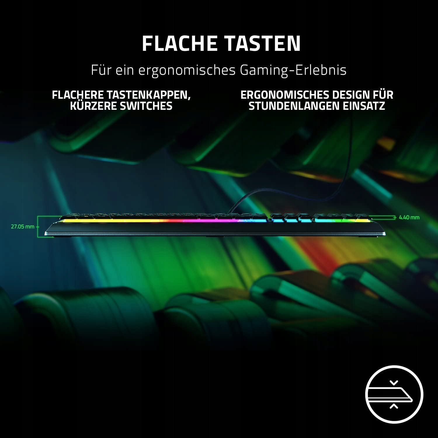 Tastierë gaming Razer Ornata V3, mecha membrane, RGB, US layout, e zezë