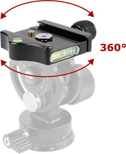 Kokë tripod Sirui L-20S Tilt, kapacitet 25kg, panoramim 360°, e zezë