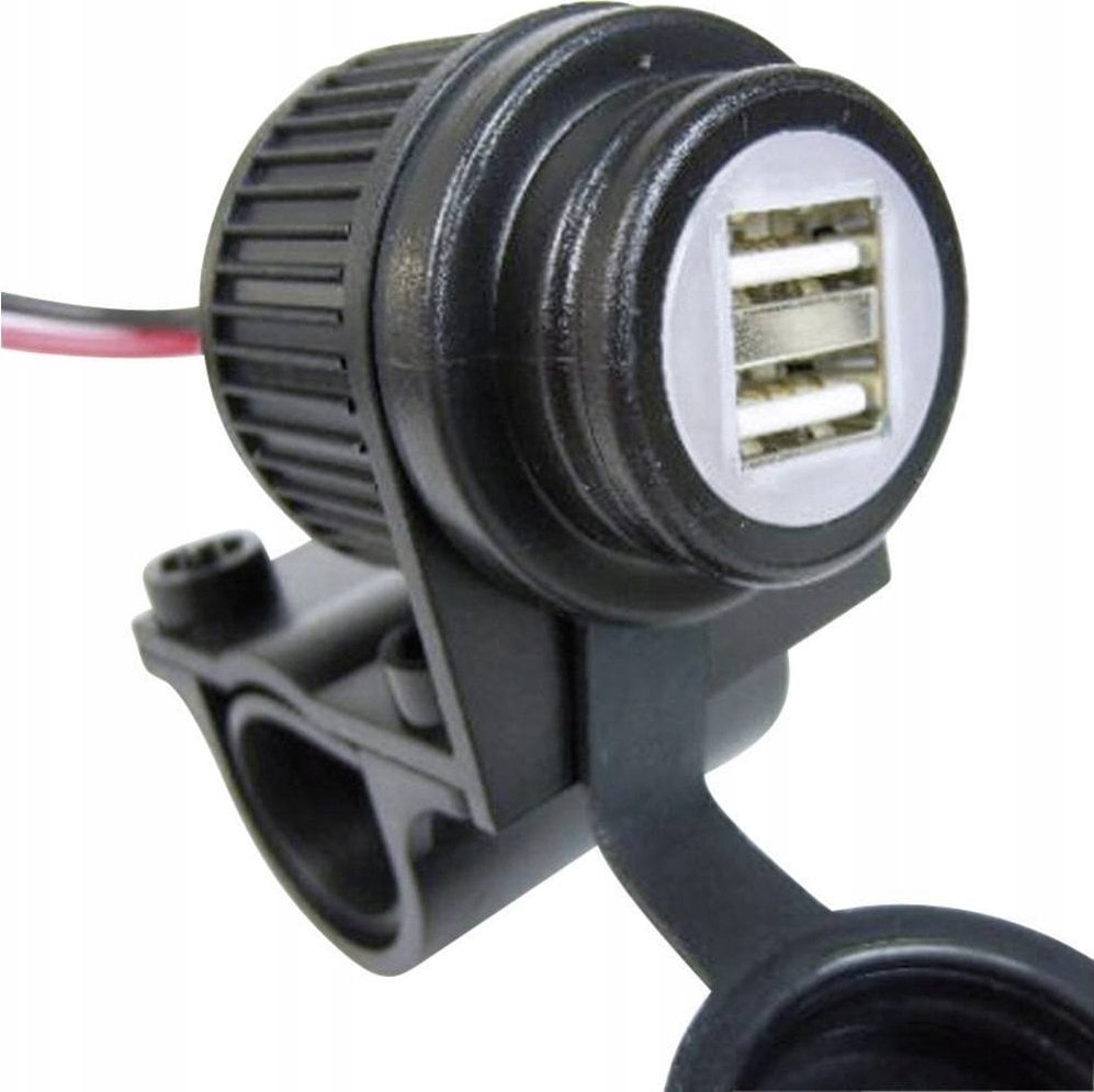 Karikues motoçiklete Midland Duo USB Socket, 12V, 2 porta USB, i zi