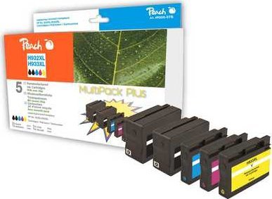 Kaseta boje Peach PI300-578, zëvendësuese HP 932/933XL, MultiPackPlus, shumëngjyrëshe