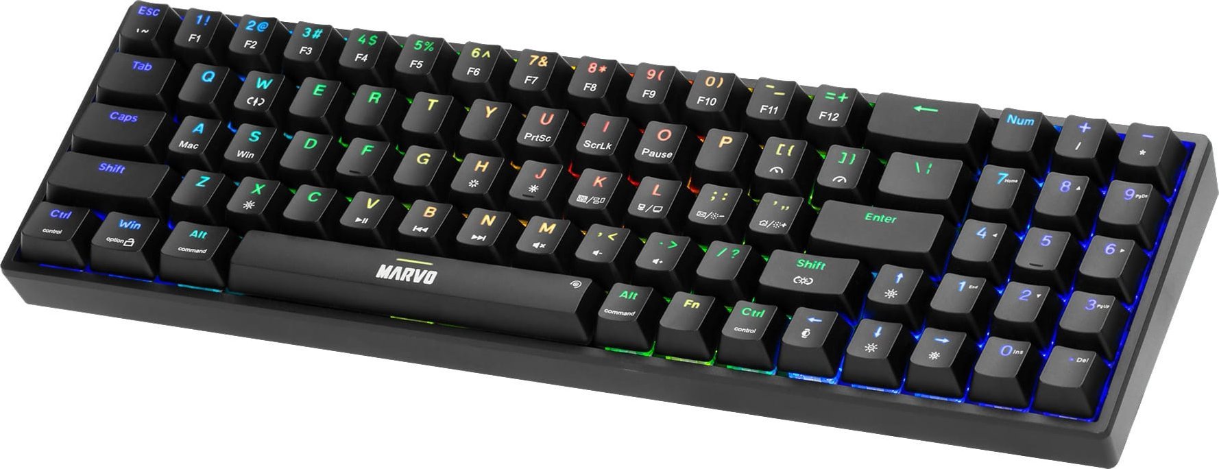 Tastierë gaming Marvo SHOGO 78, mekanike, me kabllo USB, me ndriçim RGB, e zezë