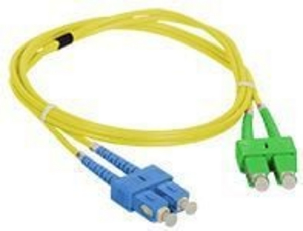 Kabllo fibër optike Alantec FO Patch cord SC/APC SC duplex, SM 9/125, 2m, e verdhë