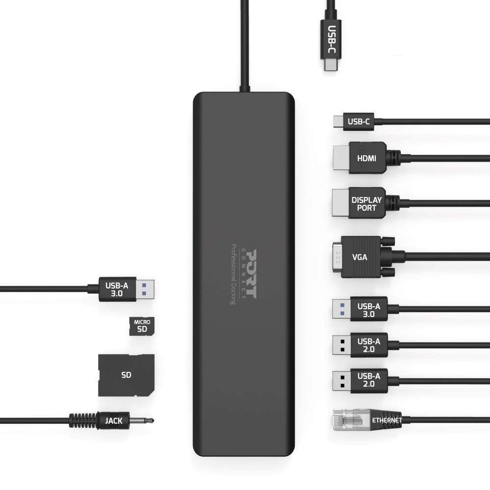 Stacion docking PORT DESIGNS 901906-W, USB-C, 4K, i zi