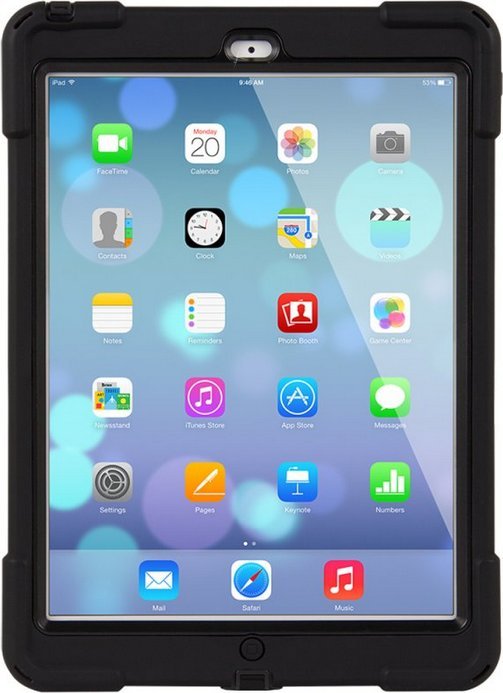 Mbështjellës tablet Joyfactory JOY aXtion Bold MP për iPad Air, mbrojtje e fortë, i zi