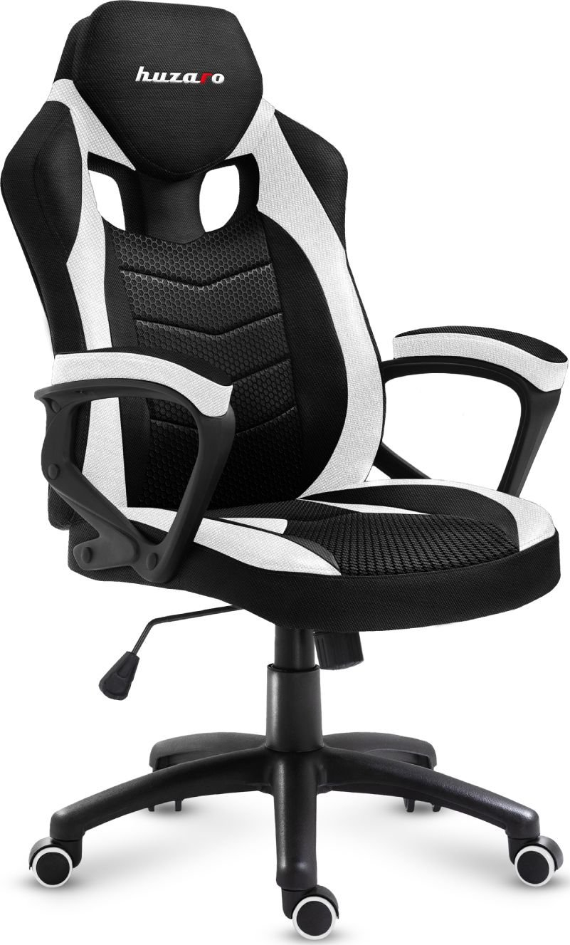 Karrige gaming Huzaro Force 2.5, rrjetë mesh, ergonomike, e bardhë