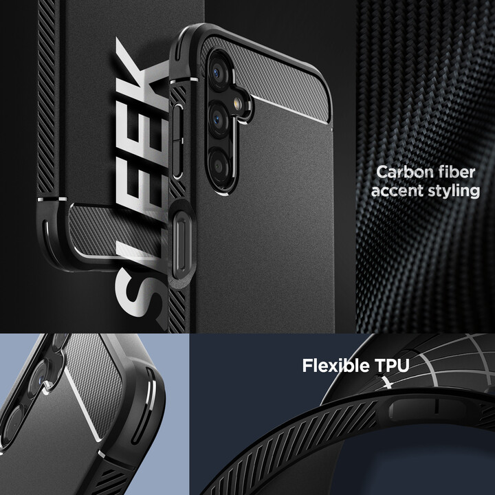 Mbrojtëse Spigen Rugged Armor për Samsung Galaxy A14 4G, e zezë