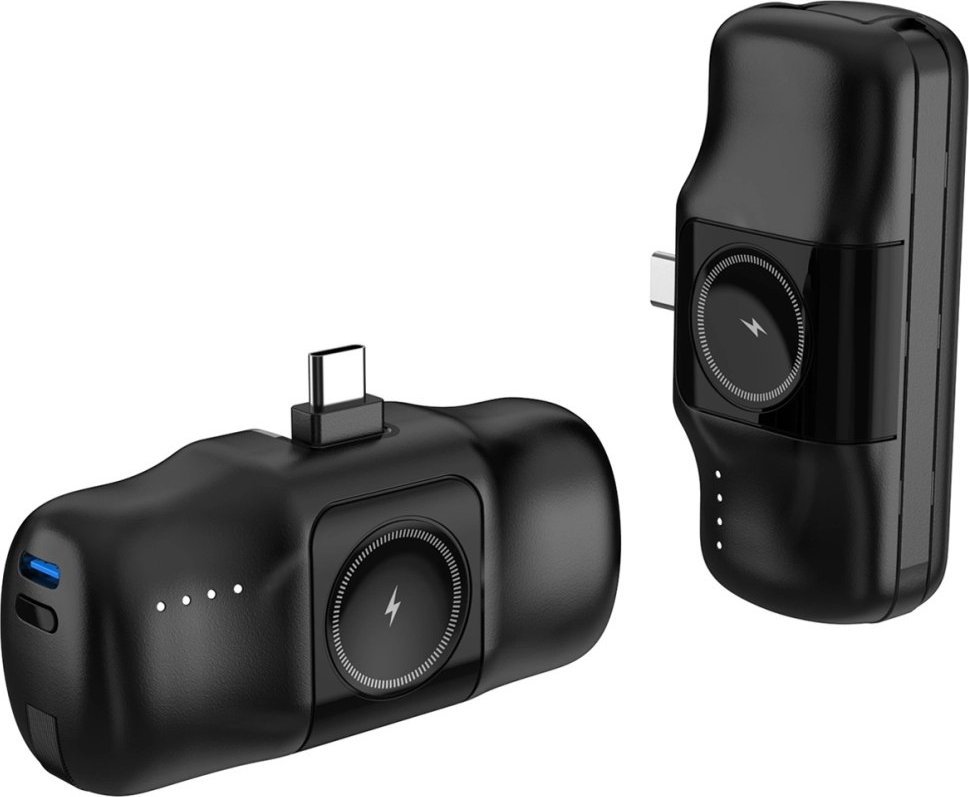 Powerbank Wozinsky WF16-YCS, 5000mAh, 15W USB-C me kabllo të integruar, i zi