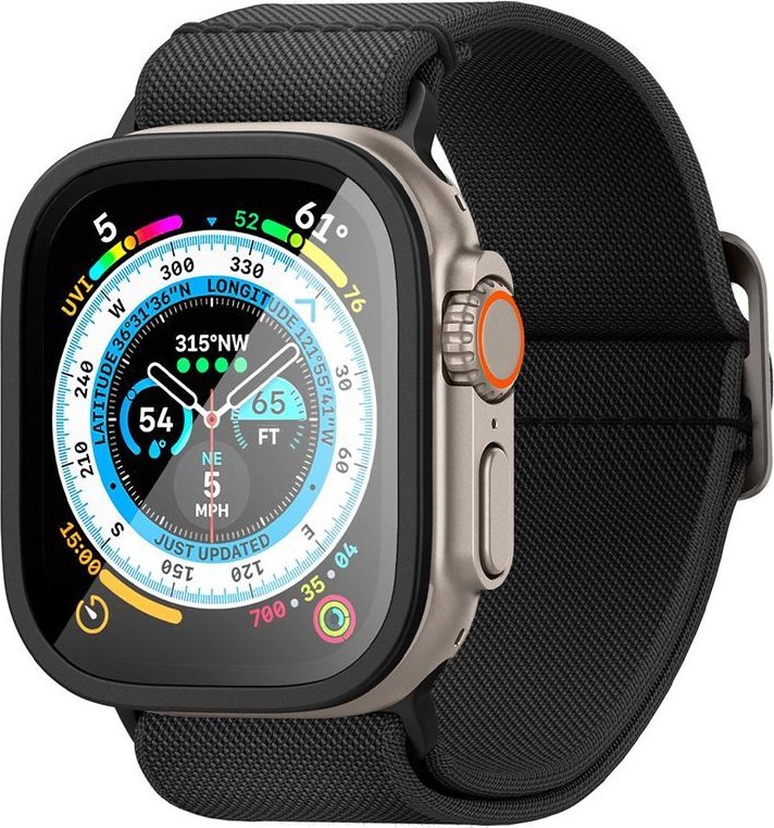 Xајм за заштита Spigen Glass tR Slim Pro, за Apple Watch Ultra 2 Ultra 49mm, 1 парче, црна