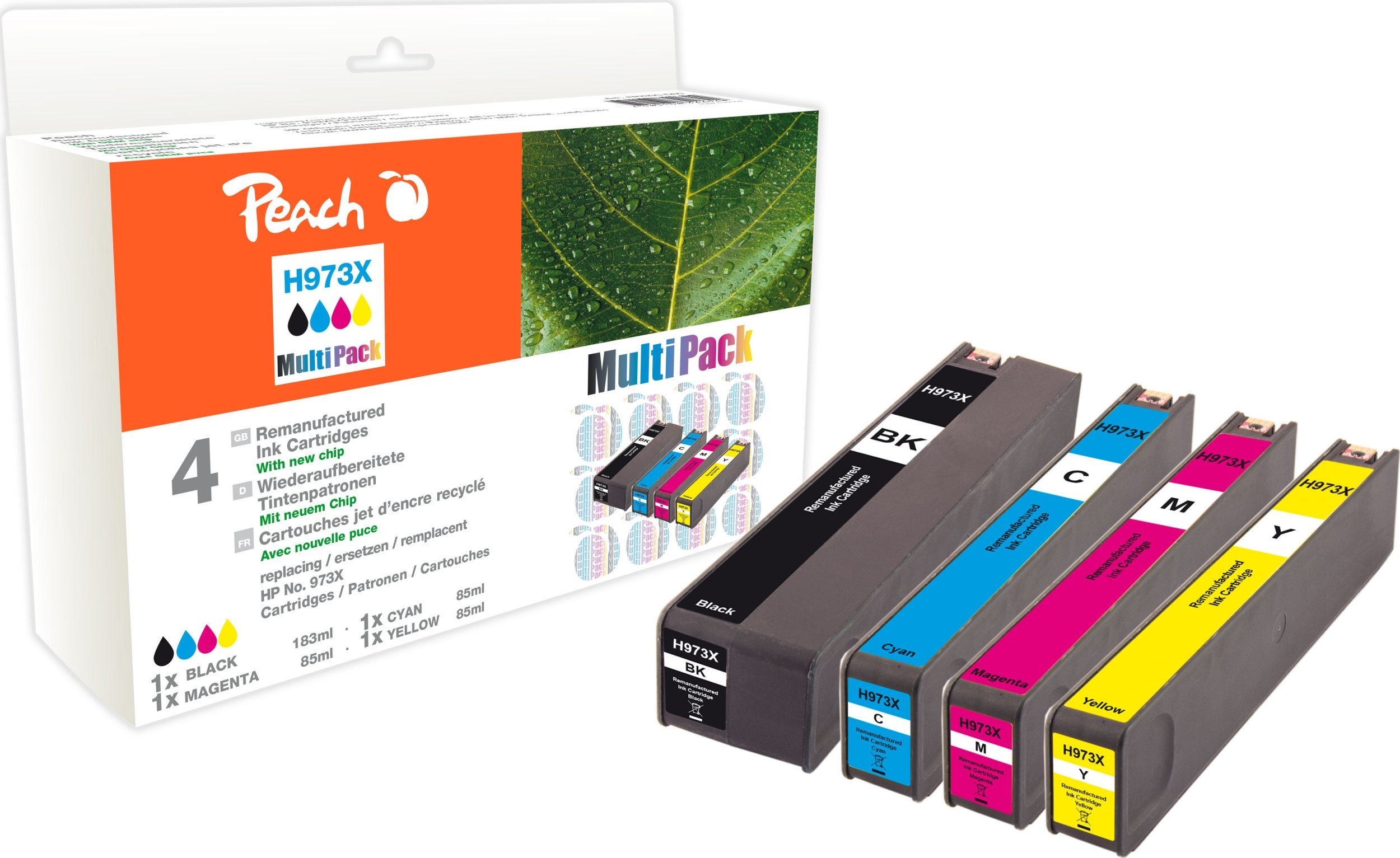 Set bojëra printeri Peach PI300-750, kompatibile, 4 copë, shumëngjyrëshe