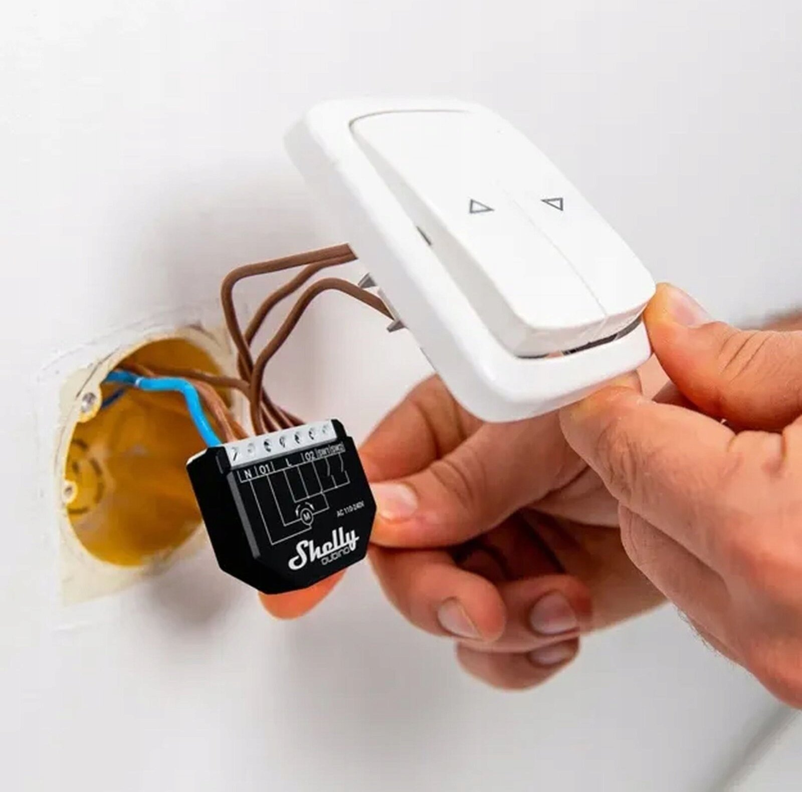 Modul smart Shelly Wave Shutter, rele për roleta dual, Z Wave