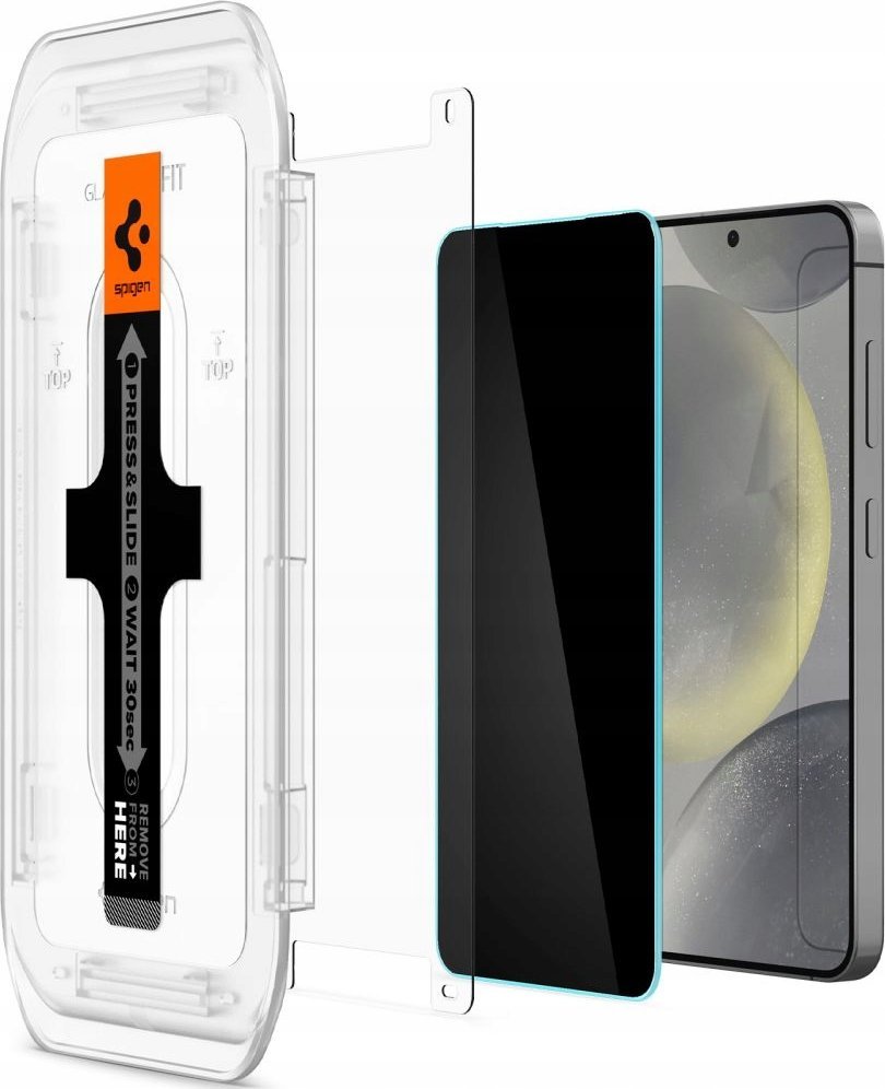 Xham mbrojtës Spigen Glass TR EZ Fit Privacy, 2 copë, për iPhone 16 Pro Max, transparent