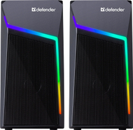 Altoparlantë Defender Stellar, 2.0, 6W, me ndriçim, të zinj