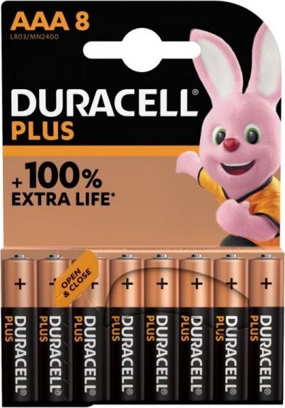 Bateri AAA Duracell Plus, MN2400, 8 copë