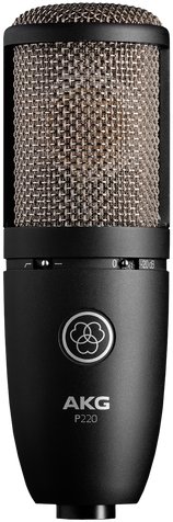 Микрофон кондензатор AKG P220, голема дијафрагма, кардиоиден, црн