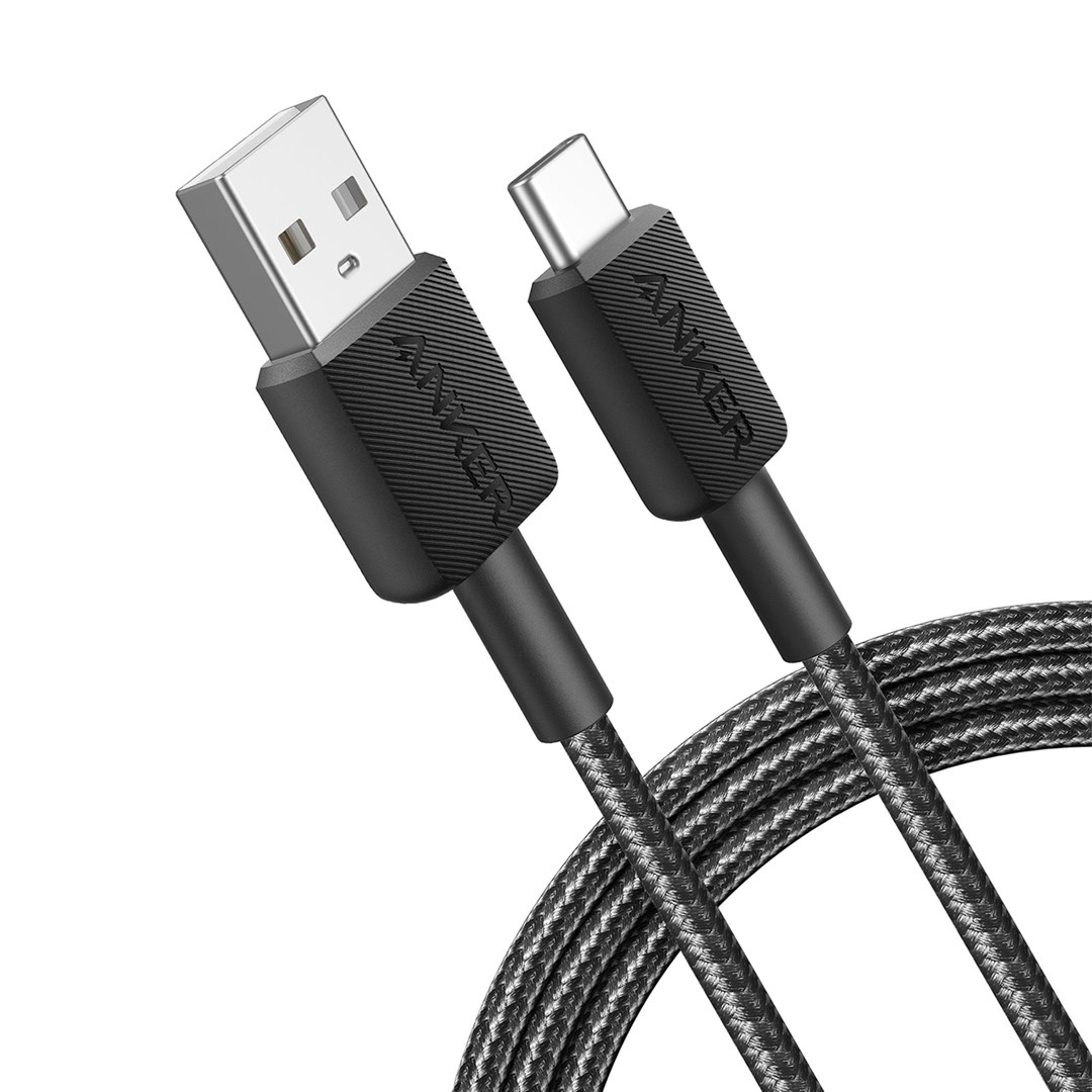 Kabllo Anker, USB-A në USB-C, 1.8m, e zezë